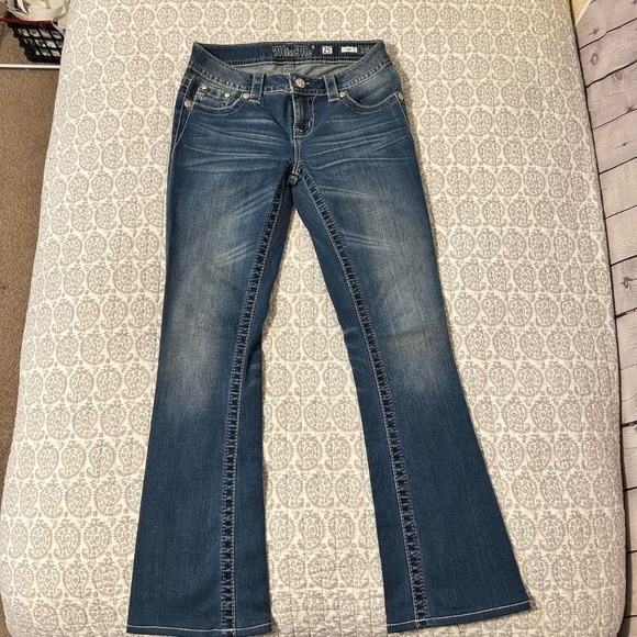 Miss Me Feathers of Paradise Bootcut Jeans Sz25 - Picture 8 of 8